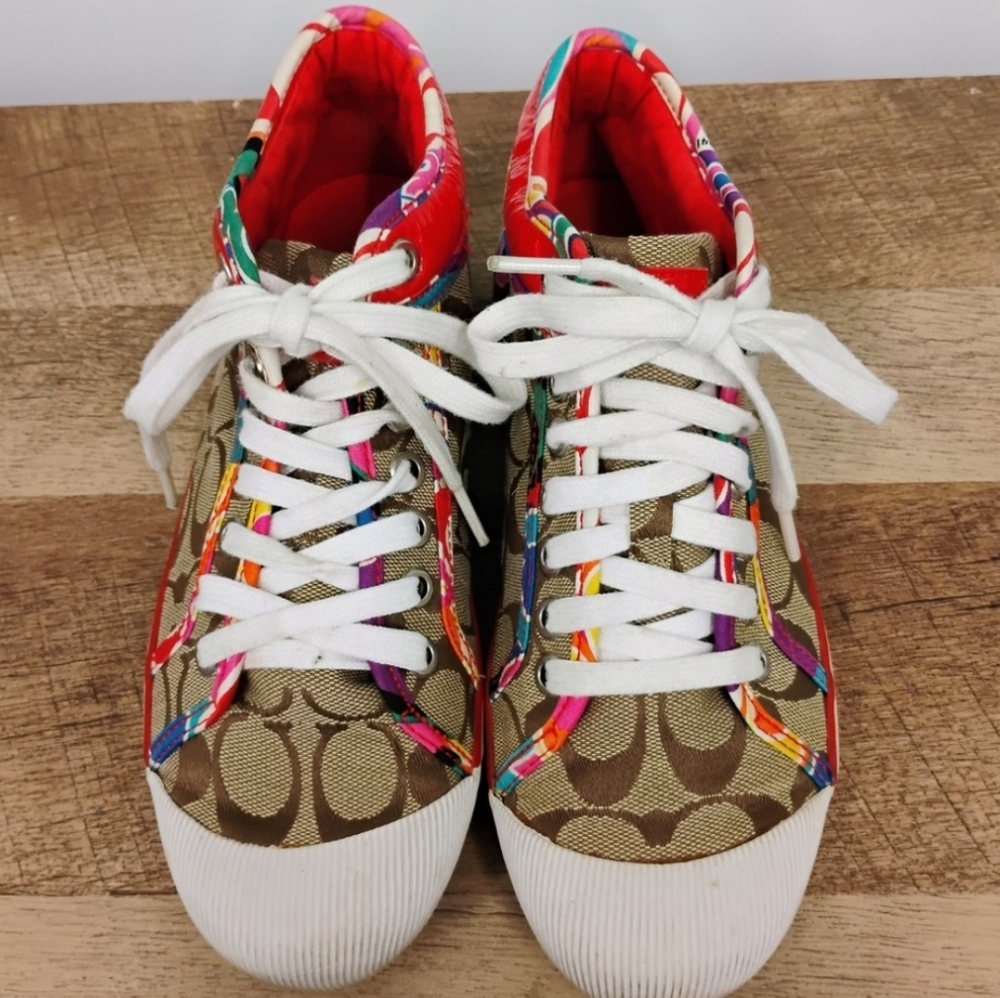 Coach Multicolor Canvas Sneakers - Picture 4 of 14